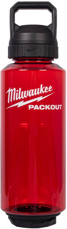 Milwaukee PACKOUT™ Plastic Fles met Drinkdop | 1420 ml | Rood 4932498638