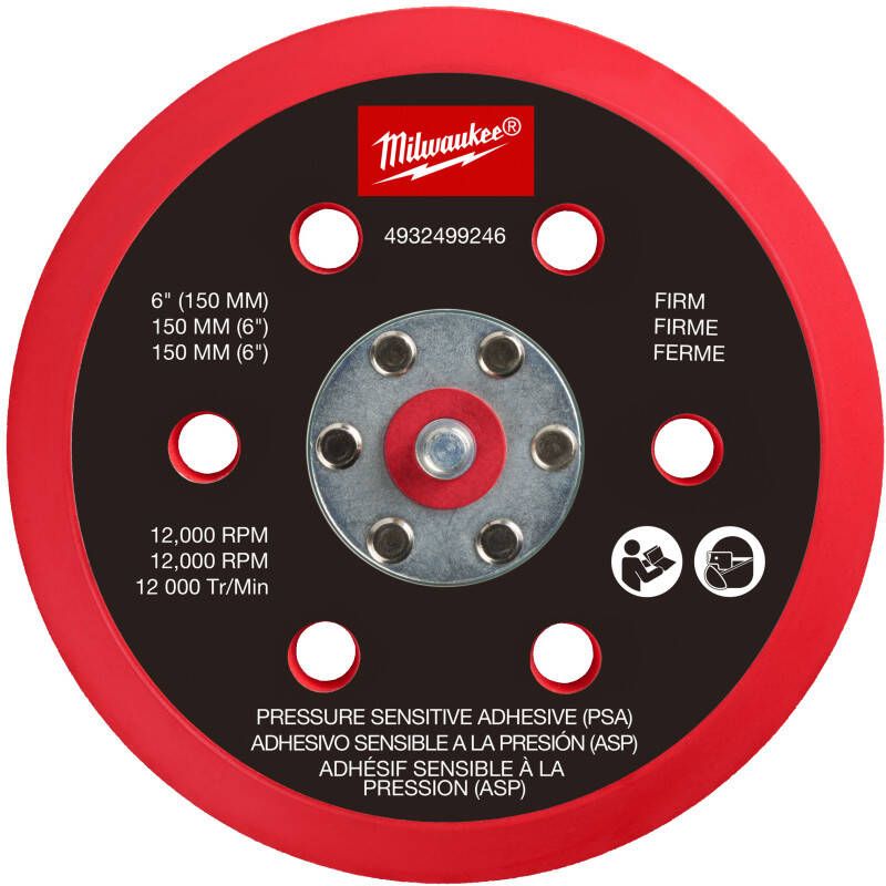 Milwaukee Pad Saver | Zachte | Drukgevoelig | 150mm | M12 FROS 4932499246