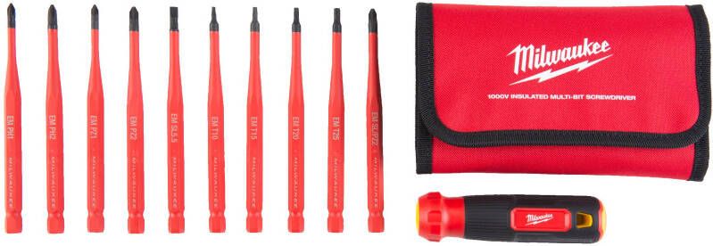 Milwaukee Schroevendraaiersset | Geïsoleerd | VDE | 4 in 1 | Torx Multi-Bit | In etui 4932493658