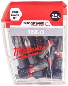 Milwaukee Shockwave™ Gen II TX25 25mm 25stuks 4932430880