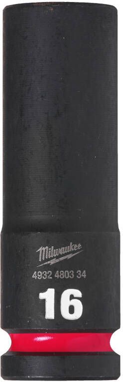 Milwaukee Accessoires SHOCKWAVE Krachtdop 1 2" lang 16 mm | 1 stuk 4932480334