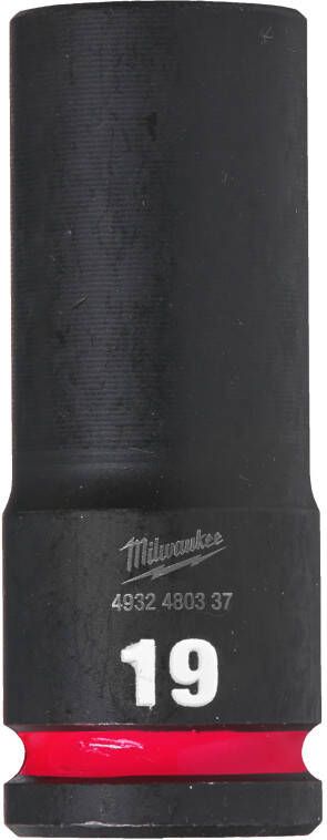 Milwaukee Accessoires SHOCKWAVE Krachtdop 1 2" lang 19 mm | 1 stuk 4932480337