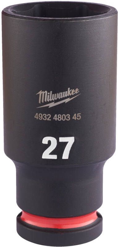 Milwaukee Accessoires SHOCKWAVE Krachtdop 1 2" lang 27 mm | 1 stuk 4932480345