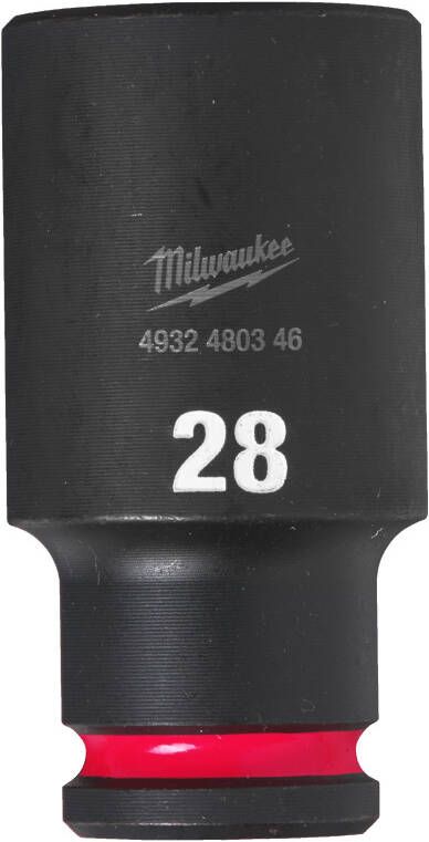 Milwaukee SHOCKWAVE Krachtdop 1 2" lang 28 mm | 1 stuk 4932480346