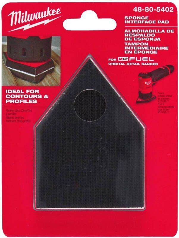 Milwaukee Sponge Interface Pad 67 x 92 1 pc Schuurpapier Delta spons 67 x 92 mm tbv M12 FDSS 48805402