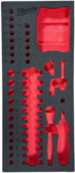 Milwaukee Vervangende Foam Inlay voor 1 4" Doppen en Bitset 4932499294