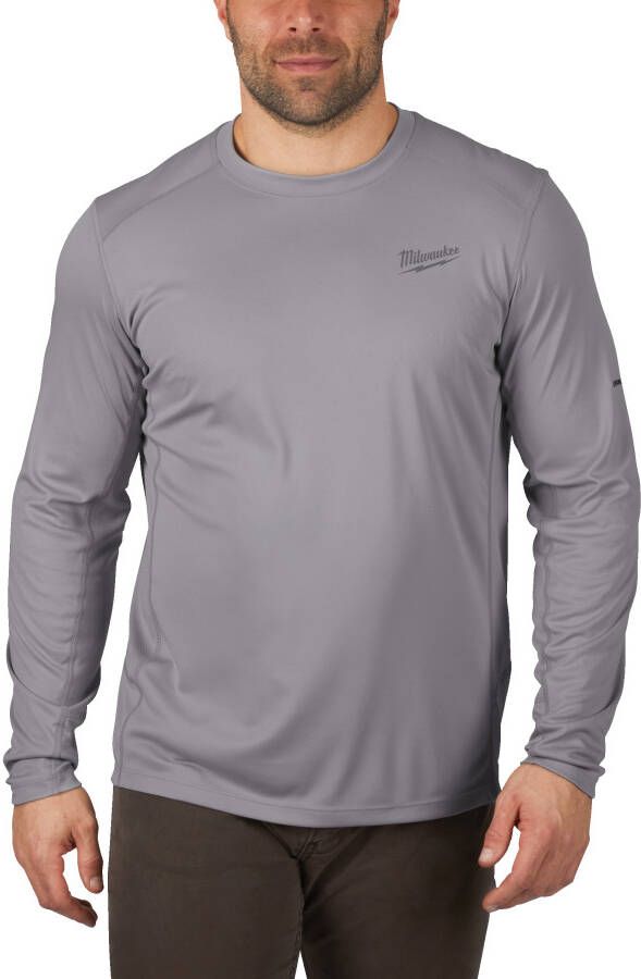 Milwaukee WWLSG-L | Warm weather long sleeve shirt grijs 4933478190