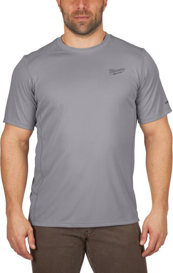 Milwaukee WWSSG-L | Warm weather short sleeve shirt grijs 4933478196