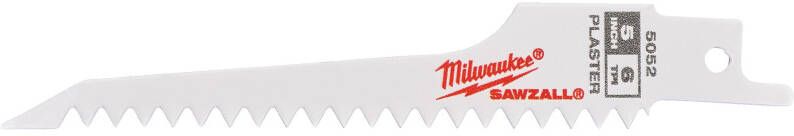 Milwaukee Zaagblad | Speciale toepassing | Gipsplaat | 125mm x 6 Tpi | 5 stuks 48475052