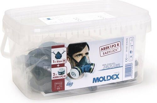 Moldex Adembeschermingsbox | 1x700201 2xA1B1E1K1P3 R filter 943001 | 1 stuk 743202