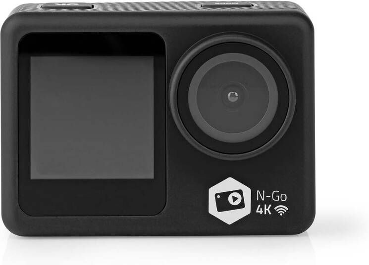 Nedis Action Cam | 4K@30fps | 16 MPixel | Waterbestendig tot: 30.0 m | 90 min | Wi-Fi | App beschikbaar voor: Android IOS | Mounts inbegrepen |