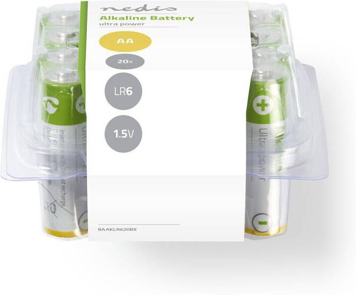 Nedis Alkaline-Batterij AA | 1.5 V DC | 20 stuks | 1 stuks BAAKLR620BX