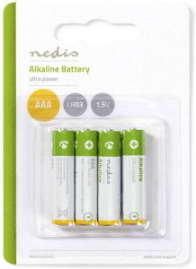 Nedis Alkaline-Batterij AAA | 1.5 V DC | 4 stuks | 1 stuks BAAKLR034BL