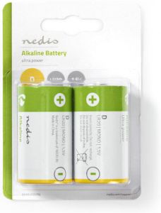 Nedis Alkaline-Batterij D | 1.5 V DC | 2 stuks | 1 stuks BAAKLR202BL