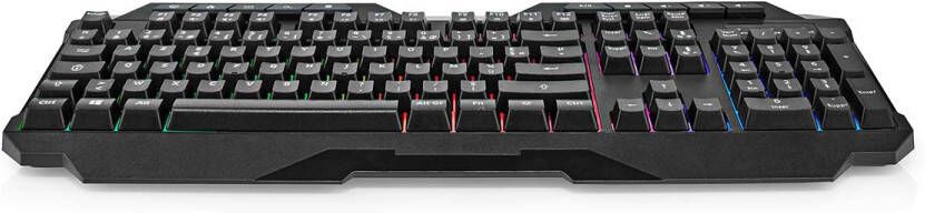 Nedis Bedraad Gaming Toetsenbord | USB Type-A | Membrane Toetsen | LED | AZERTY | Frans | USB Gevoed | Lengte stroomkabel: 1.30 m | Multimedia