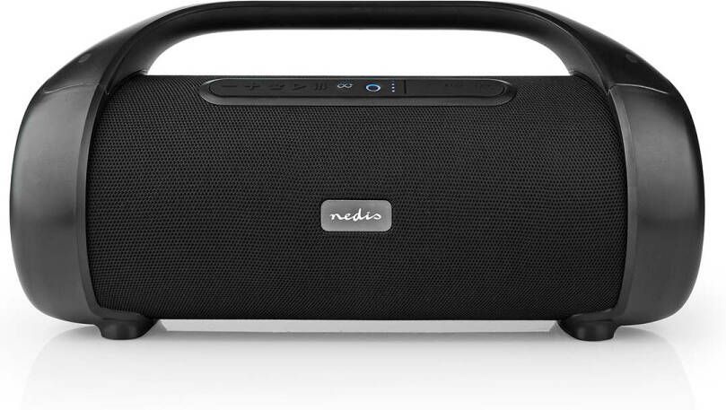 Nedis Bluetooth Party Boombox | 9.5 uur | 2.1 | 120 W | Media afspeelmogelijkheden: AUX | IPX5 | Koppelbaar | Handgreep | Feestverlichting | Zwart