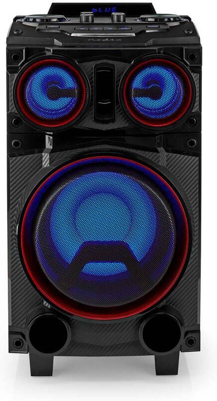 Nedis Bluetooth Party Speaker | Maximale batterijduur: 6.5 uur | 120 W | Handgreep | Feestverlichting | Equalizer | Zwart SPPT800BK