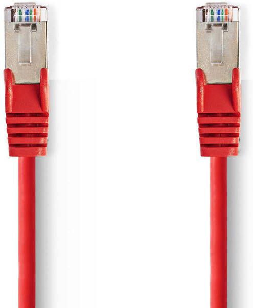 Nedis CAT5e-Kabel | SF UTP | RJ45 Male naar RJ45 Male | 10 m | Rood | 1 stuks CCGP85121RD100