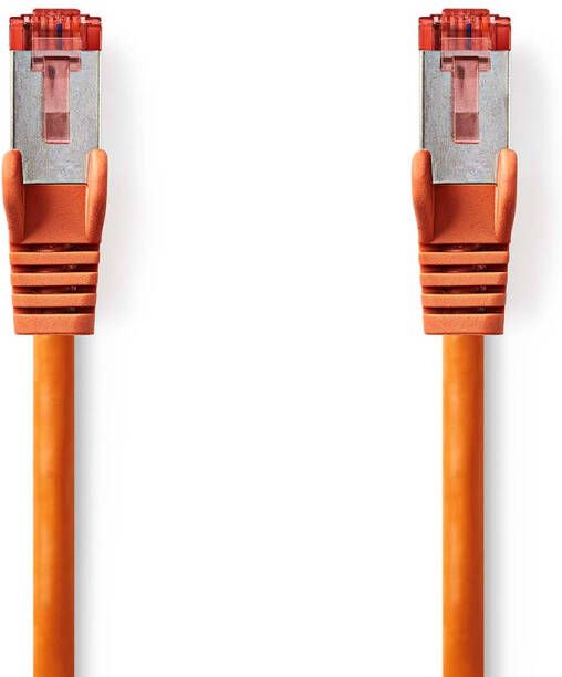 Nedis CAT6-kabel | RJ45 Male naar RJ45 Male | S FTP | 10 m | Oranje | 1 stuks CCGP85221OG100