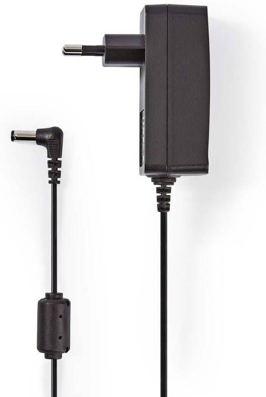 Nedis CCTV Stroomadapter | 2.0 A | 12 V DC | 5 x 2 1 mm Male | 1.5 m | 1 stuks CCTVPA20BK