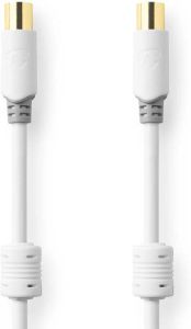 Nedis Coaxkabel | IEC Male | IEC Female | 100 dB | 1 m | Wit | 1 stuks CSBW40015WT10