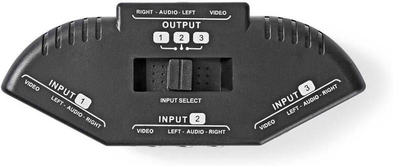 Nedis Composiet Video-Switch | 3 poorten | Zwart | 1 stuks VSWI2403BK