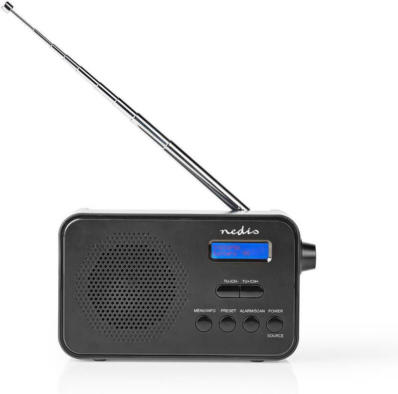 Nedis DAB+ Radio | Draagbaar Model | DAB+ FM | 1.3 " |3.6 W | Zwart | 1 stuks RDDB1000BK