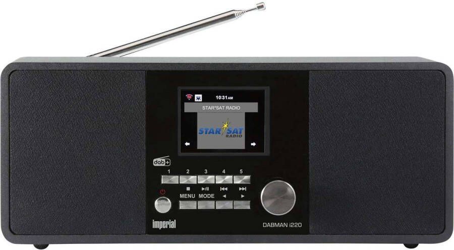 Nedis DABMAN i220 BT DAB+ FM internetradio met bluetooth Zwart 22-286-00