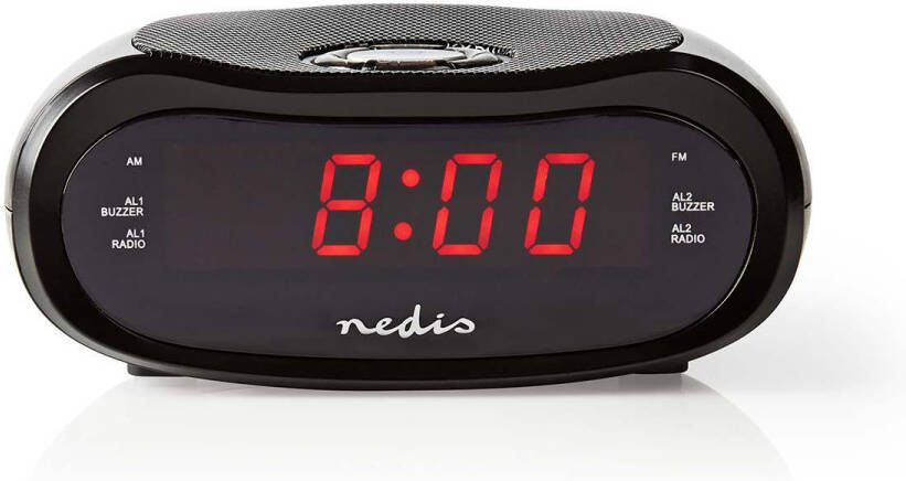 Nedis Digitale Wekkerradio | LED-Scherm | AM Fm | 1 stuks CLAR001BK