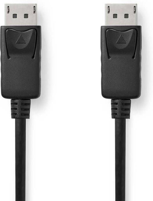 Nedis DisplayPort-Kabel | DisplayPort Male | DisplayPort Male | 4K@60Hz | Vernikkeld | 2.00 m | Rond | PVC | Zwart | Label CCGL37010BK20