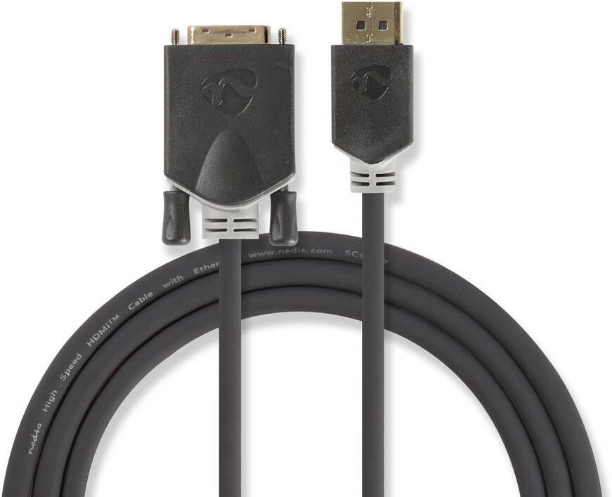 Nedis DisplayPort-Kabel | DisplayPort Male | DVI-D 24+1-Pins Male | 2 m | 1 stuks CCBP37200AT20