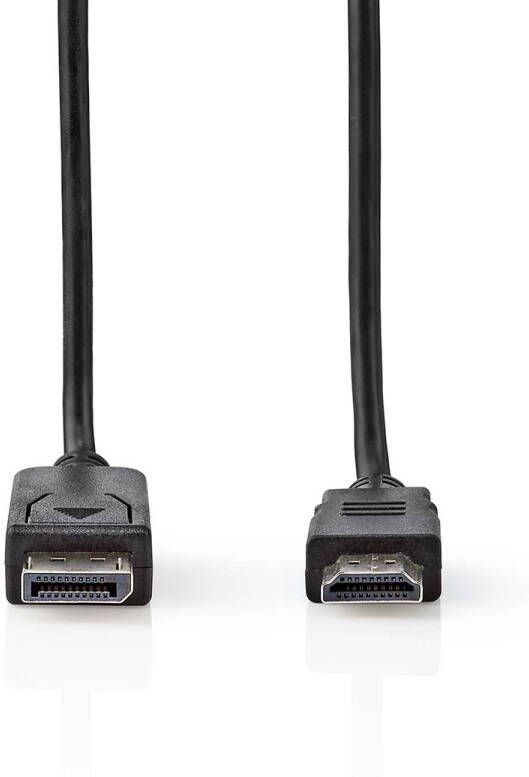 Nedis DisplayPort-Kabel | DisplayPort Male | HDMI Connector | 4K@60Hz | Vernikkeld | 2.00 m | Rond | PVC | Zwart | Label CCGL37101BK20