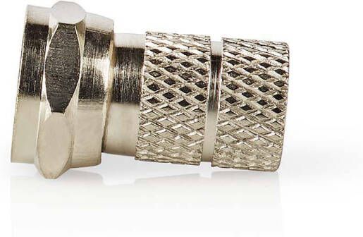 Nedis F-Connector | Male | Twist-On | 5.5 mm | Zilver | 5 Stuks | 1 stuks CSGB41903ME