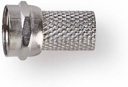 Nedis F-Connector | Male | Twist-On | 6.4 mm | Zilver | 25 Stuks | 1 stuks CSVC41904ME