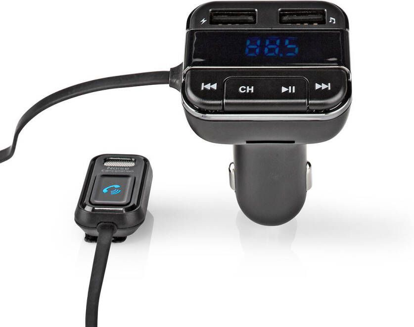 Nedis FM-Audiotransmitter voor Auto | Gefixeerd | 0.8 " | Bluetooth | 1 stuks CATR123BK