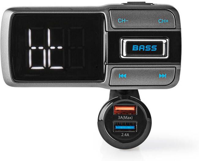 Nedis FM-Audiotransmitter voor Auto | Zwanenhals | 2.0 " | Bluetooth | 1 stuks CATR101BK