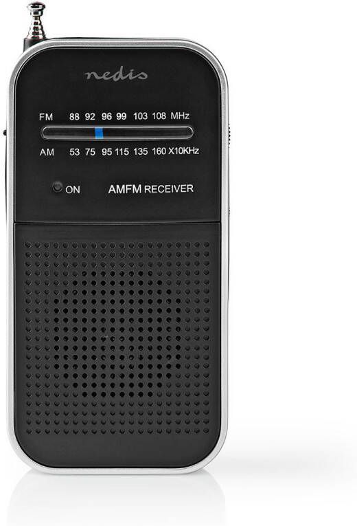 Nedis FM-Radio | Draagbaar Model | AM FM | Analoog | 1.5 W | 1 stuks RDFM1110SI