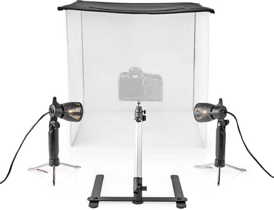 Nedis Fotostudioset | 400 lm | Opvouwbaar | Inclusief reistas | Zwart | 1 stuks SKT012WT