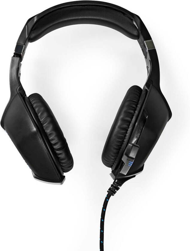 Nedis Gaming Headset | Over-Ear | Stereo | USB Type-A 2x 3.5 mm | Inklapbare Microfoon | 2.20 m | LED GHST250BK