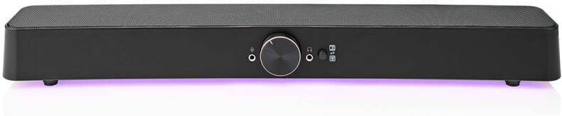 Nedis Gaming Speaker | Speaker-kanalen: 2.0 | USB Gevoed | 3 5 mm Male | 30 W | LED | Volumebediening | Output: 1x 3 5 mm GSPRSB21020BK