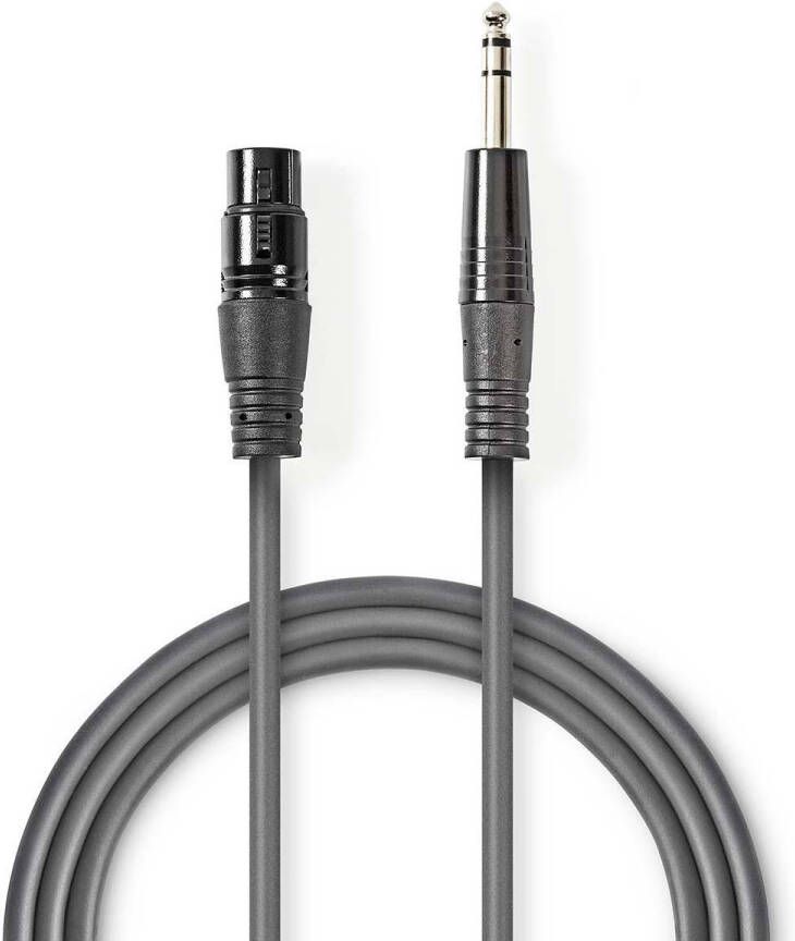 Nedis Gebalanceerde Audiokabel | XLR 3-Pins Female | 6 35 mm Male | 1.5 m | 1 stuks COTH15110GY15