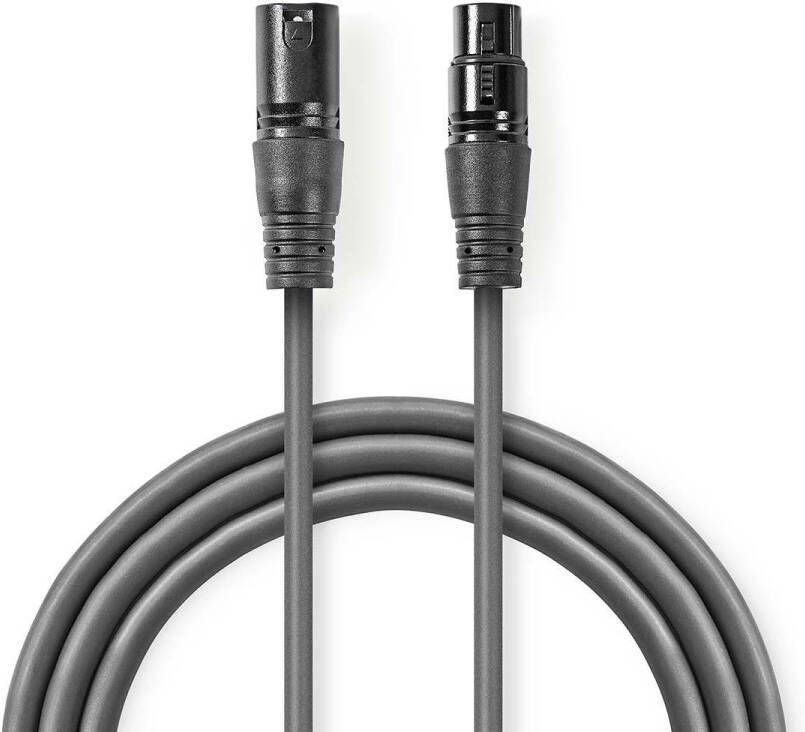 Nedis Gebalanceerde Audiokabel | XLR 3-Pins Male naar XLR 3-Pins Female | 10 m | 1 stuks COTG15010GY100