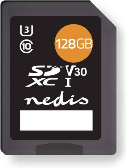 Nedis Geheugenkaart | SDXC | 128 GB | UHS-I | 1 stuks MSDC128100BK