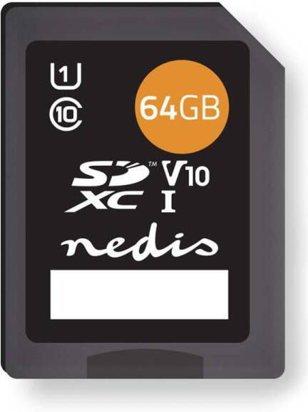 Nedis Geheugenkaart | SDXC | 64 GB | UHS-I | 1 stuks MSDC64100BK