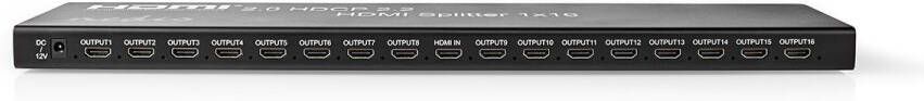 Nedis HDMI-Splitter | 2 x 8 poorten| HDMI Input | USB-A Female 16x HDMI Output | 1 stuks VSPL34716AT