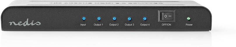 Nedis HDMI-Splitter | 4-Poorts | HDMI Input | 4x HDMI Output | 1 stuks VSPL3474AT