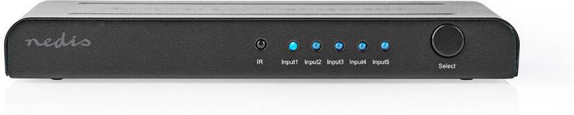 Nedis HDMI-Switch | 5-Poorts | 5x HDMI Input | 1x HDMI Output | 1 stuks VSWI3475AT
