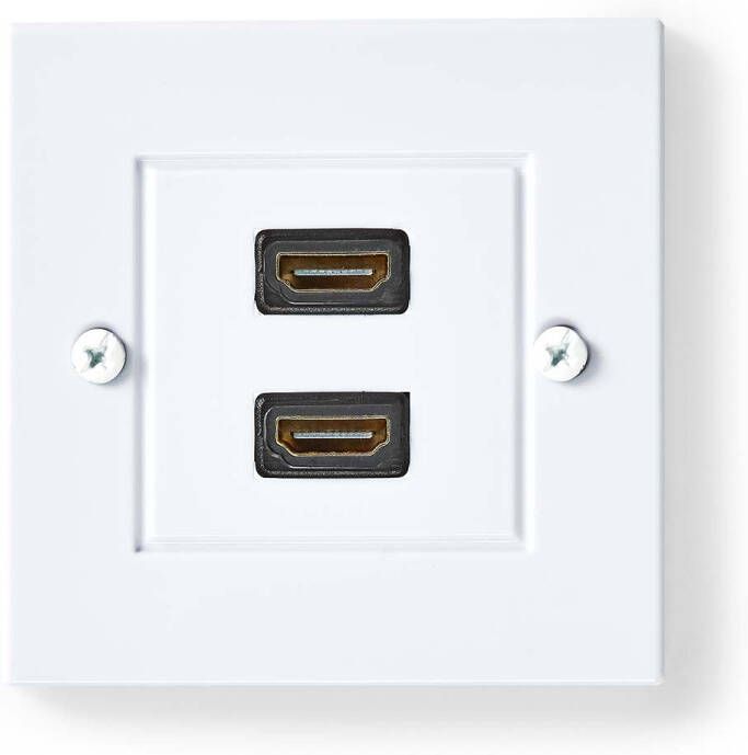 Nedis HDMI Wandcontactdoos | Zwart | Verguld | 1 stuks CVGP34955WT