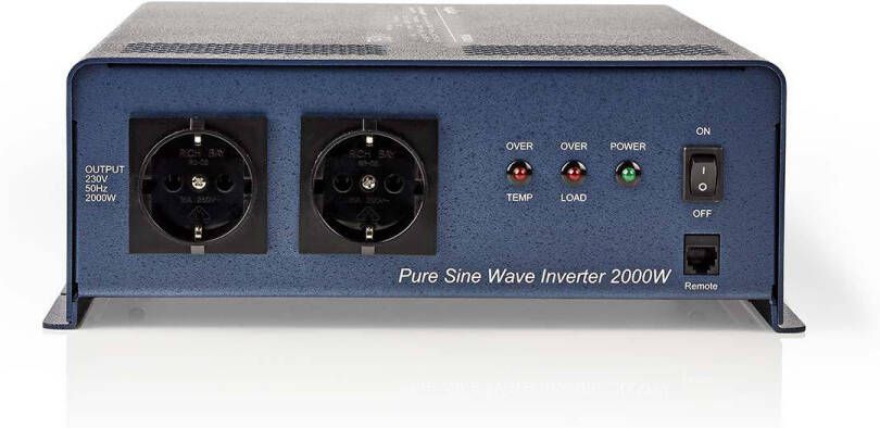 Nedis Inverter Pure Sinusgolf | 12 V DC | 4000 W | 1 stuks PIPS200012