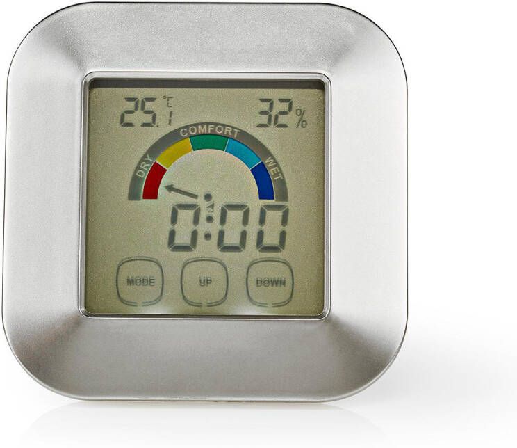 Nedis Keukenthermometer | Wit Zilver | Kunststof | Digitaal scherm | 85 mm | 24 mm | 85 mm | 1 stuks KATR105SI